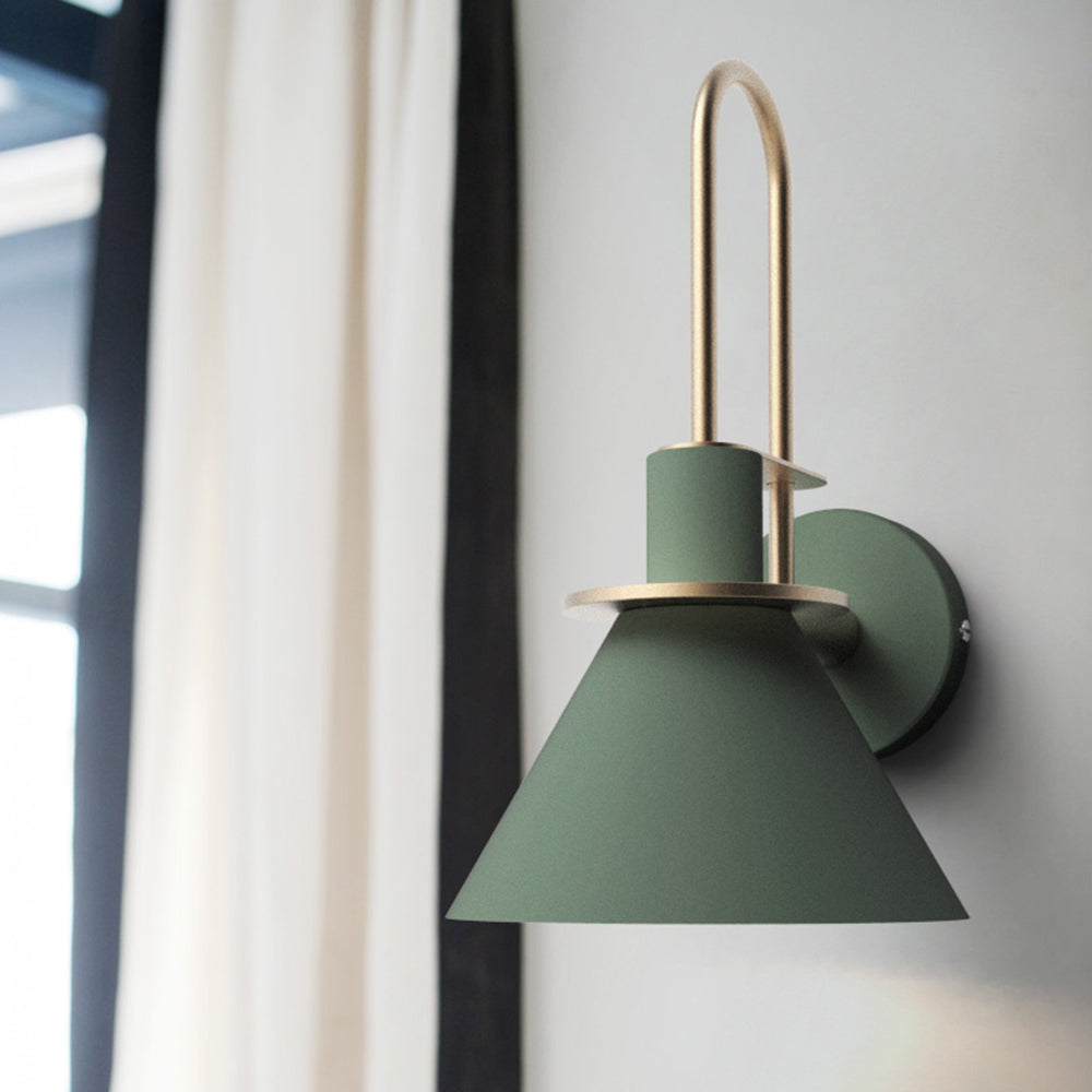 Valentina Vintage Horn Shape Metal Wall Lamp, Living room/Bedroom/Bathroom - Lamp Copper