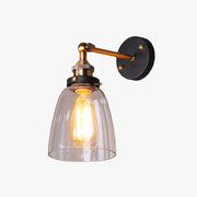 Arisha Retro Vintage Wall Mounted Lamp, Metal & Glass - Lamp Copper