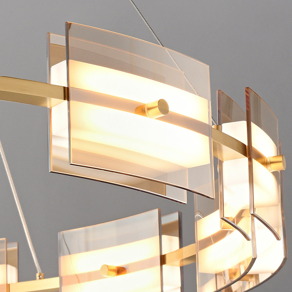 Arisha Minimalist Ring Metal Pendant Light,Black/Gold - Lamp Copper
