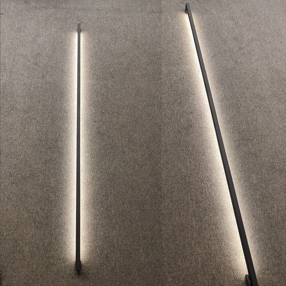 Liora Modern Slim Linear Black LED Wall Lamp - Lamp Copper