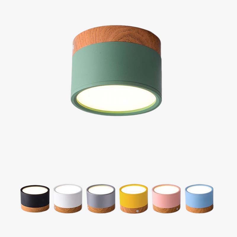 Jojo Cylindrical Flush Mount Ceiling Light - Lamp Copper