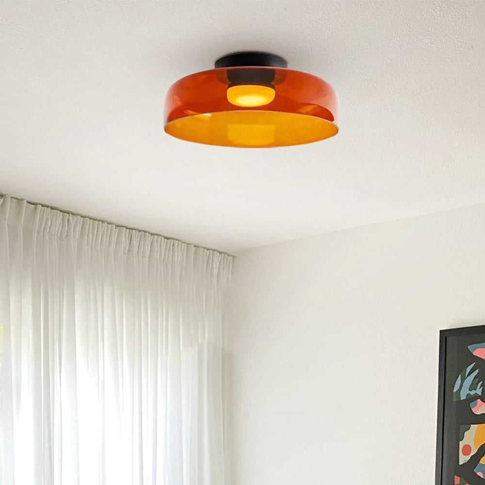 Aria Modern Simple Creative Glass Flush Mount Ceiling Light - Lamp Copper