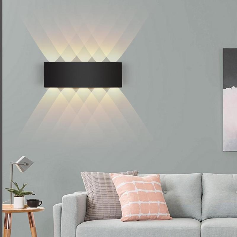 Tronix Modern Rectangular Metal Outdoor Wall Lamp, Black/White, Water-wave - Lamp Copper