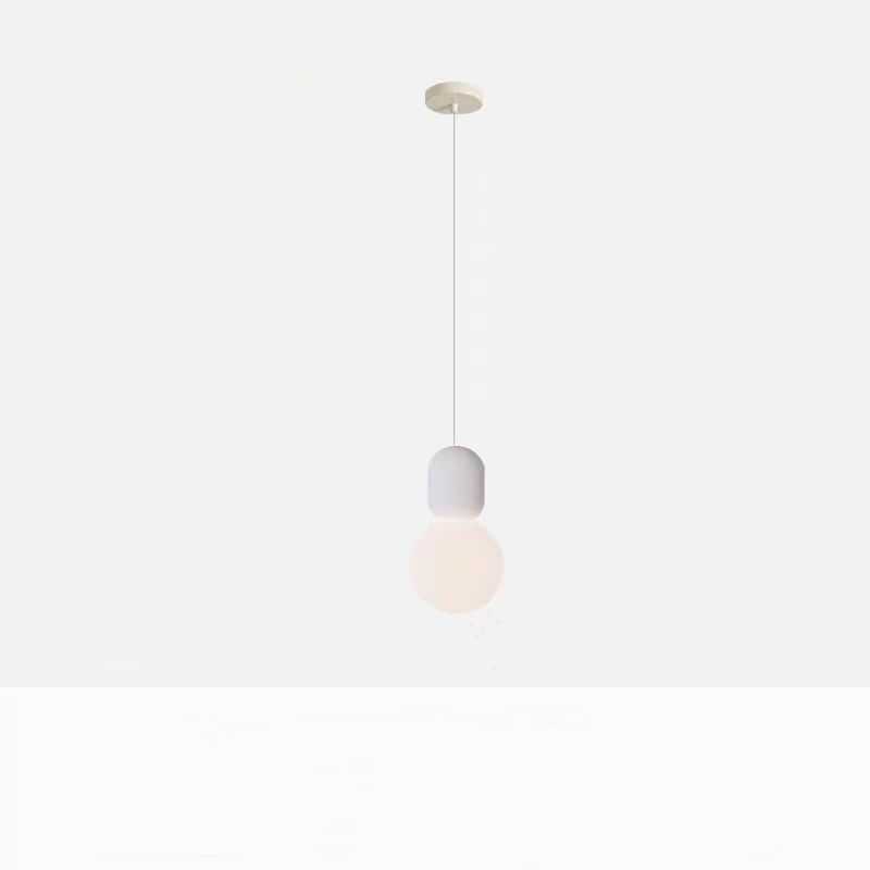 Valentina Modern Minimalist Glass/Metal Pendant Light Dining Room - Lamp Copper