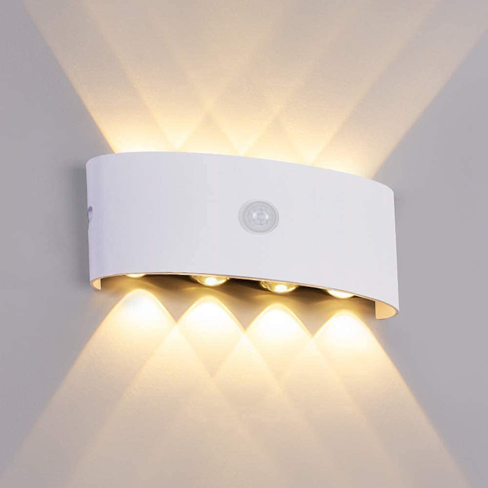 Ray Modern Simple Metal/Acrylic Fixtures Up And Down LED Light Wall Lamp, Black/White - Lamp Copper