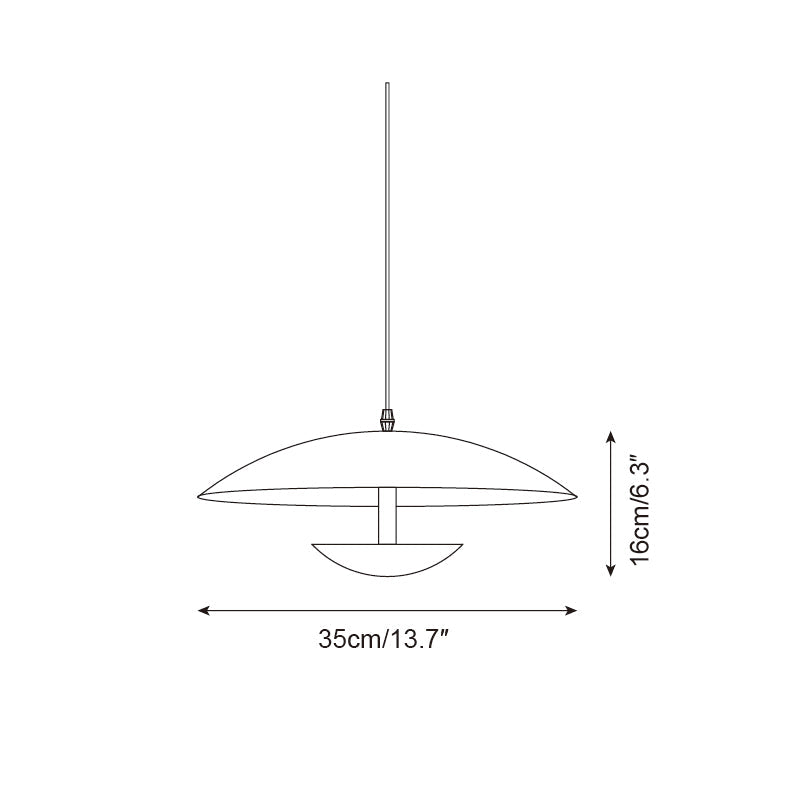 Pylos Minimalist Black Pendant Light - Lamp Copper