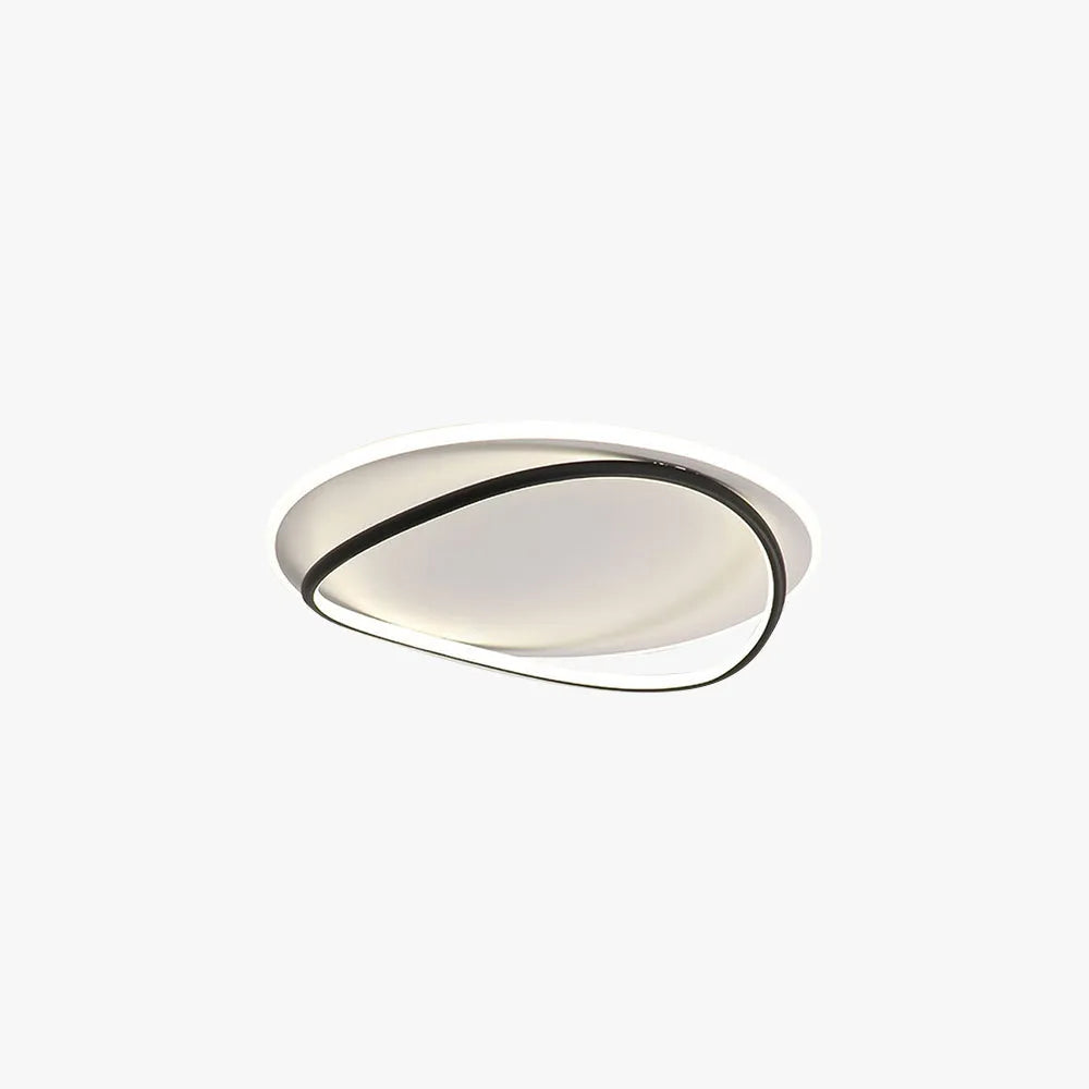 Arisha Minimalist Ring Modernom Flush Mount Ceiling Light - Lamp Copper