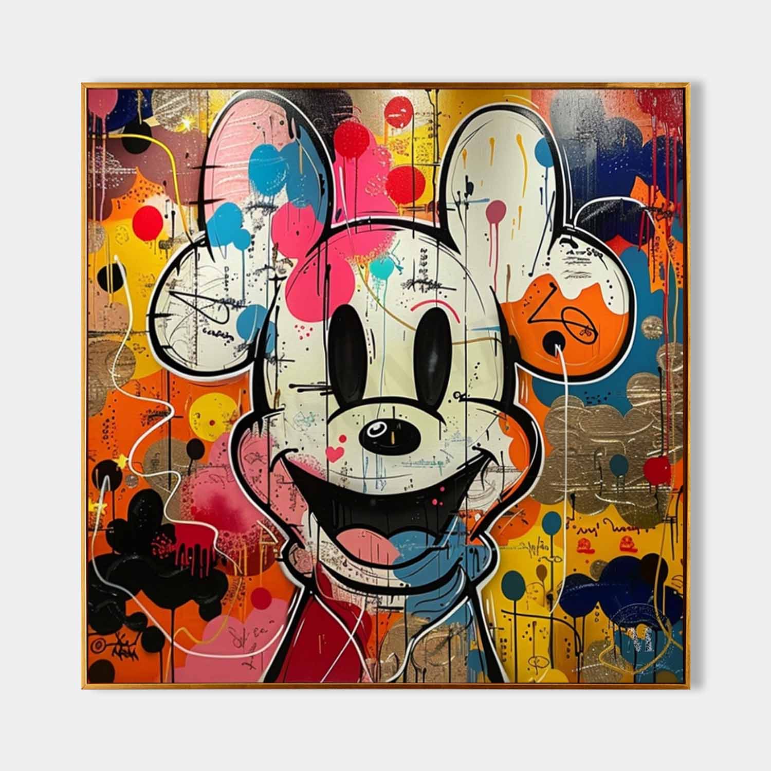 Mickey Abstract Graffiti Art - Lamp Copper