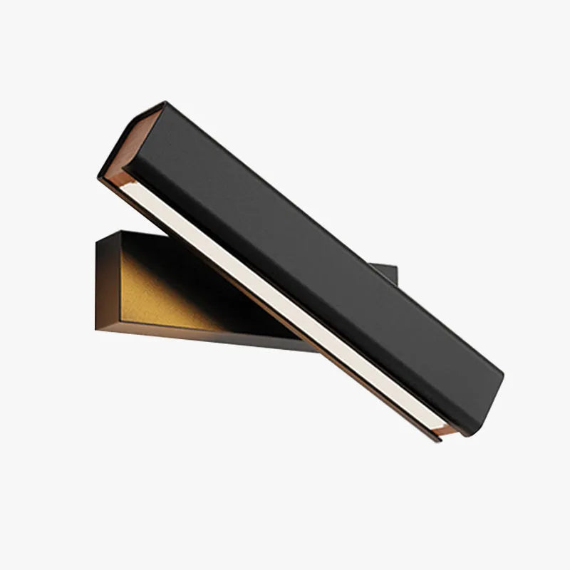 Orin Modern Rectangles Metal Rotatable Wall Lamp, Black/White - Lamp Copper