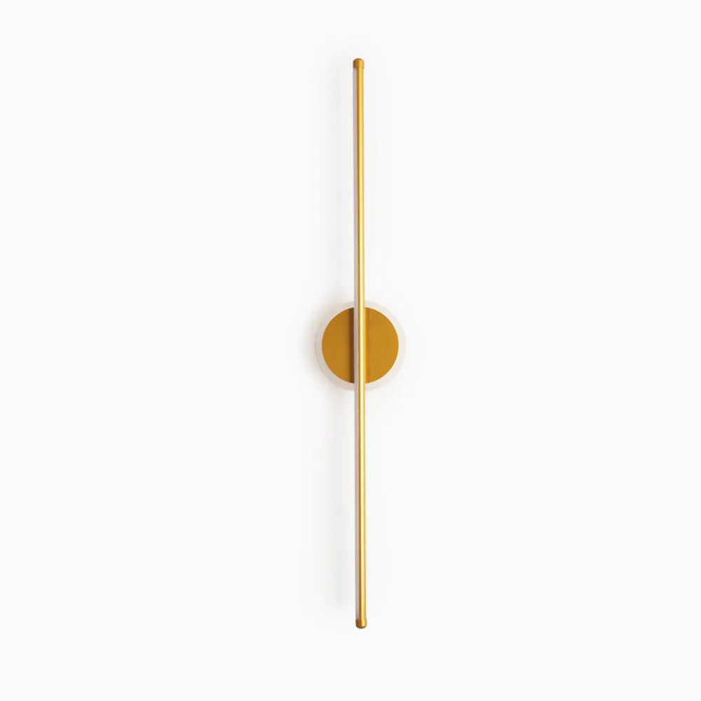 Arisha LED Linear Mirror Front Vanity Wall Lamp, Black/Gold - Lamp Copper