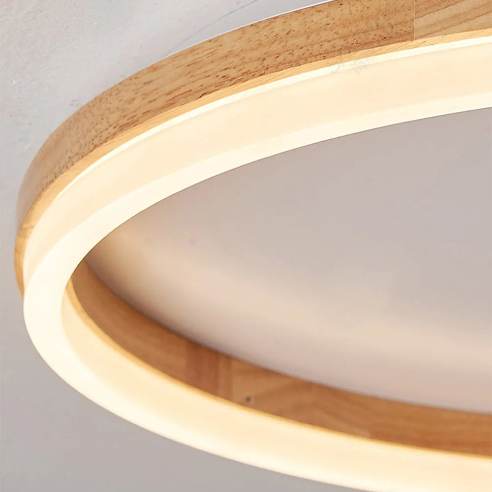 Tomo Flush Mount Ceiling Light Wood - Lamp Copper