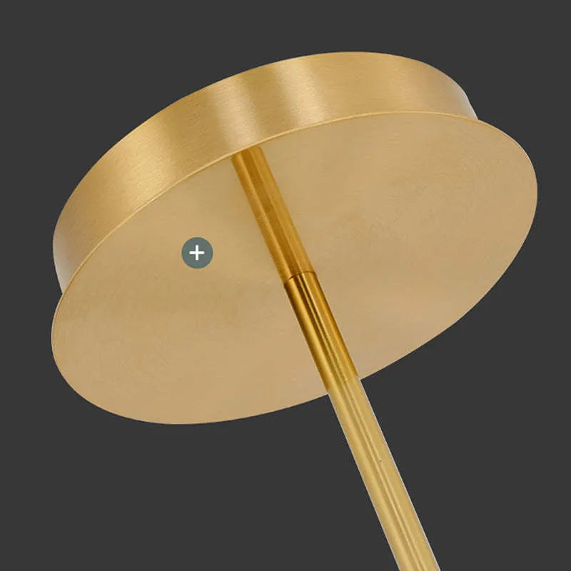 Arisha Curved & Linear Semi Flush Mount Ceiling Light, Gold - Lamp Copper