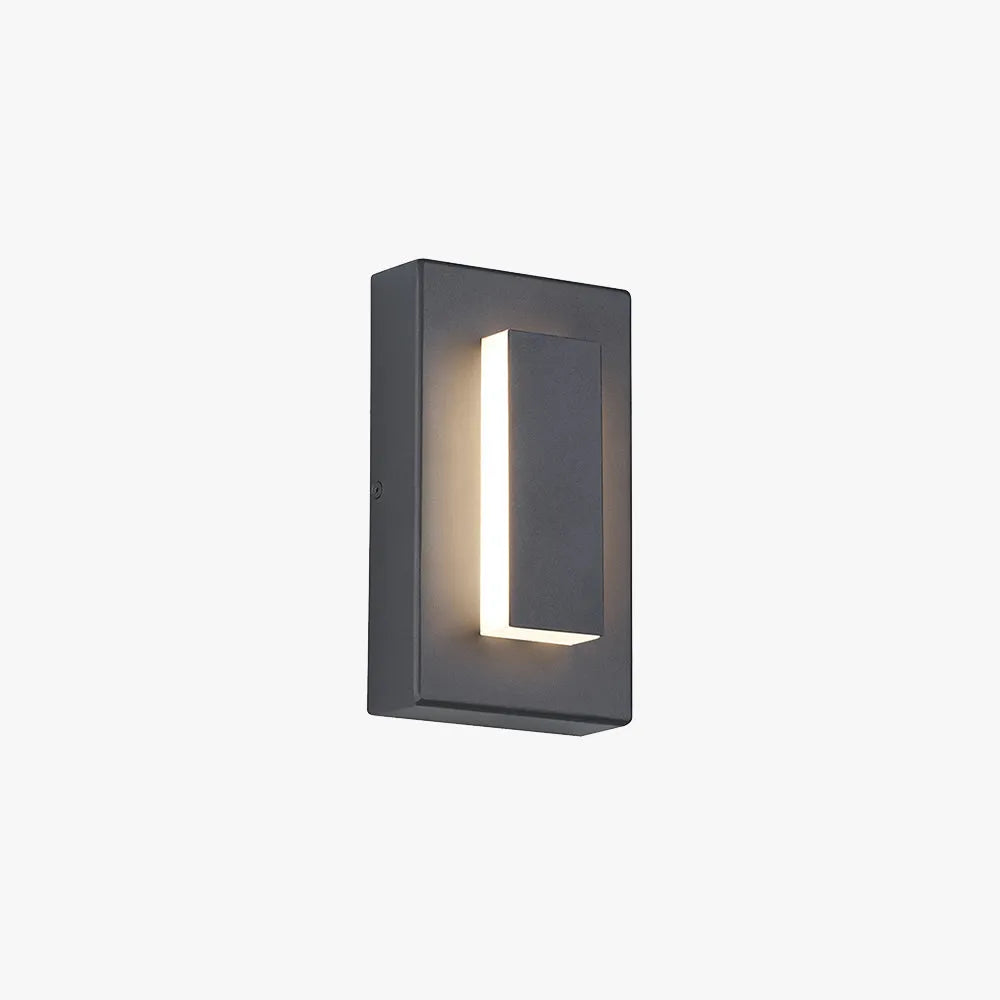 Kasso Modern Square Metal Outdoor Wall Lamp, Dark/Gray Bronze - Lamp Copper