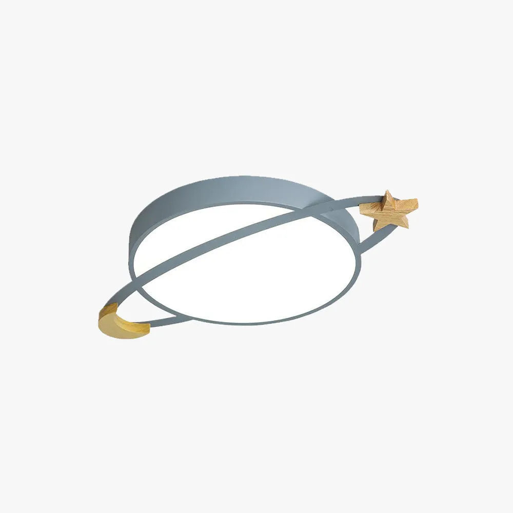 Arisha Modern Acrylic Round Flush Mount Ceiling Light, Grey/White/Green - Lamp Copper