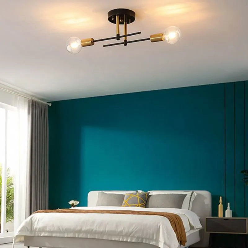 Valentina Flush Mount Ceiling Light Globe Modern, Metal/Glass - Lamp Copper