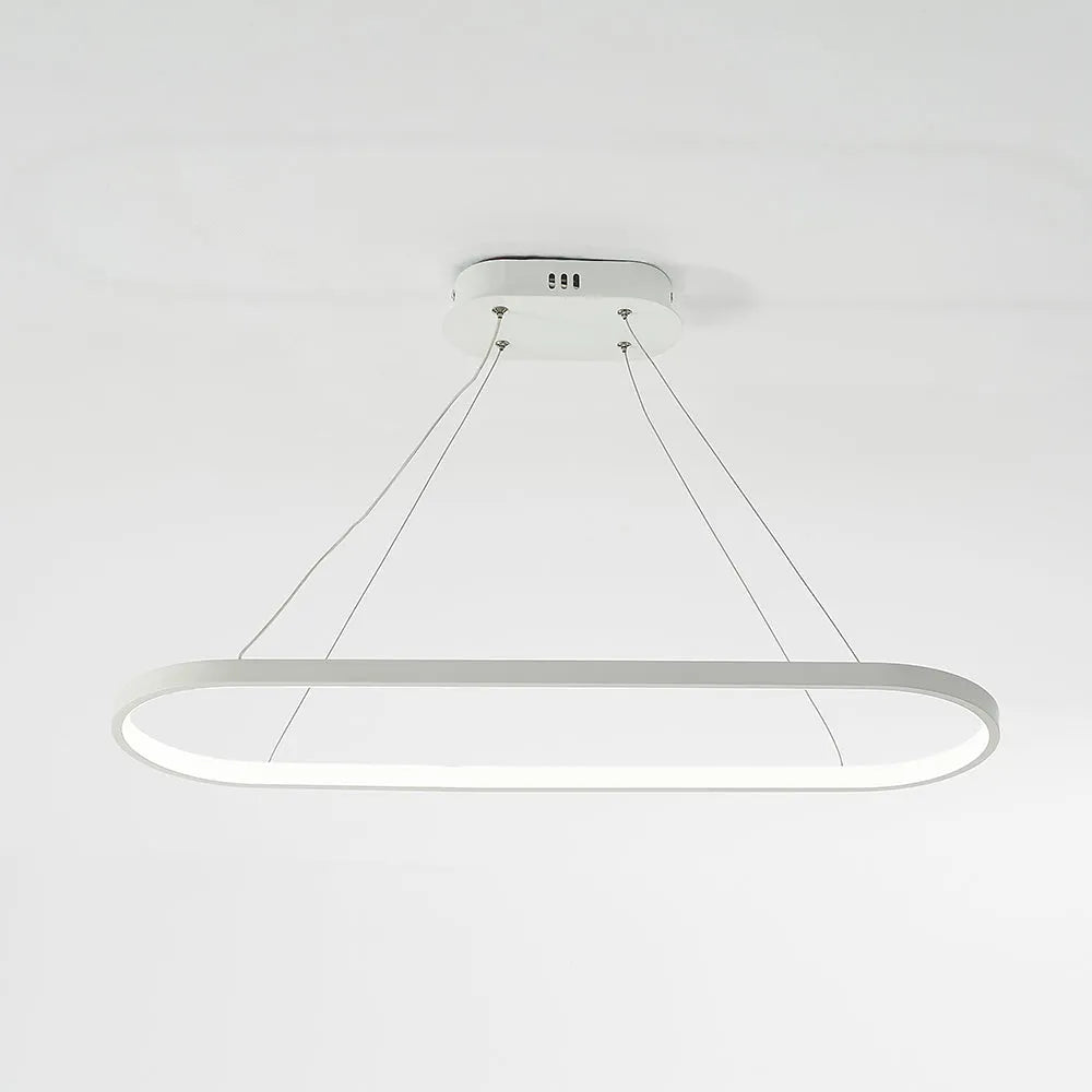 Junel Minimalist Oval Interior Hanging Pendant Light - Lamp Copper
