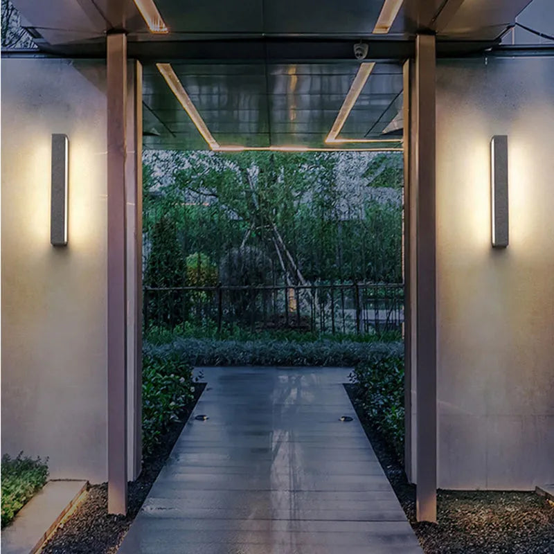 Fyra LED Outdoor Wall Lamp, Black & White - Lamp Copper
