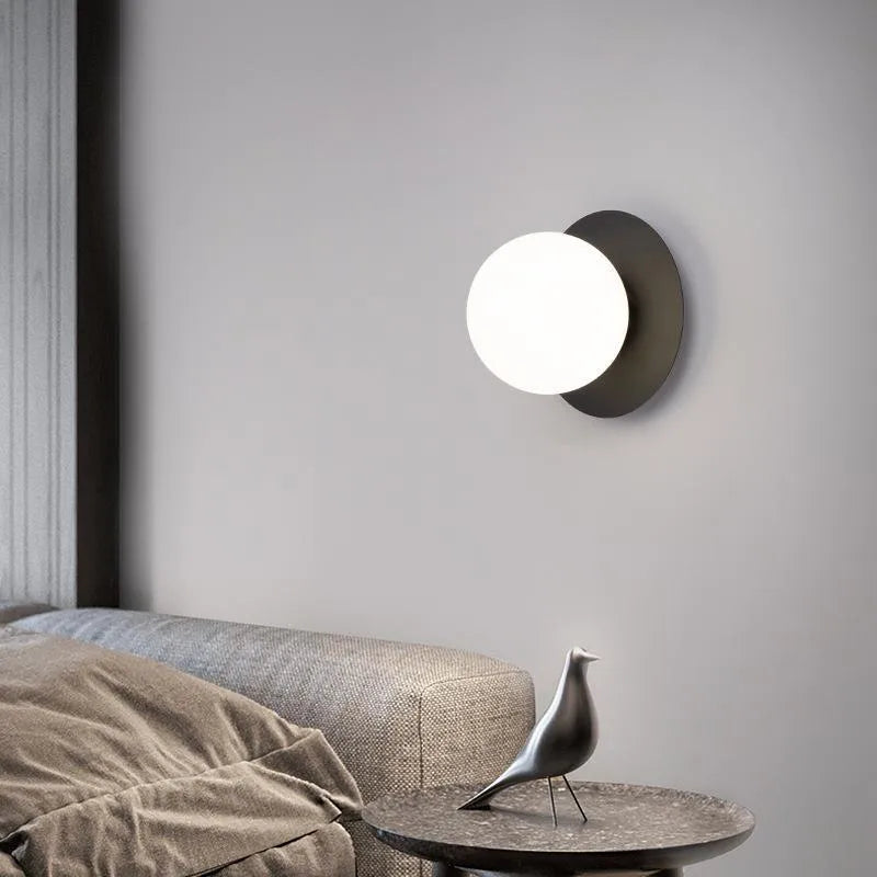 Melo Wall Lamp Chic Sphere Glass - Lamp Copper