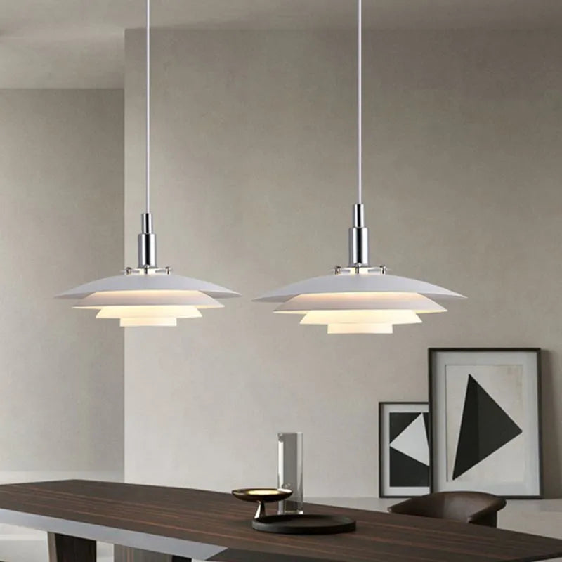 Nylo Contemporary Minimalist Frisbee Shaped Metal Pendant Light - Lamp Copper