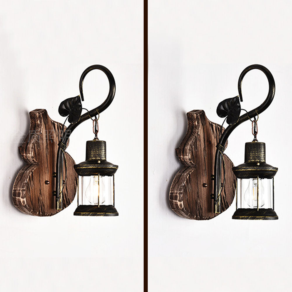 Epoch Wall Lamp Cucurbits/Candle Vintage, Wood/Metal, Bedroom - Lamp Copper