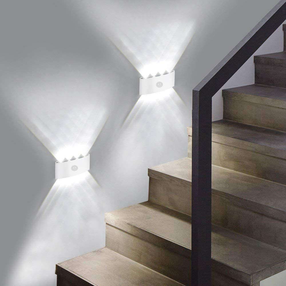 Ray Modern Simple Metal/Acrylic Fixtures Up And Down LED Light Wall Lamp, Black/White - Lamp Copper
