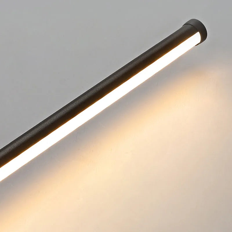 Eonix Minimalist Rotatable Linear Outdoor Wall Lamp, Black - Lamp Copper