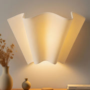 Curve Scalloped Linen Wall Lamp