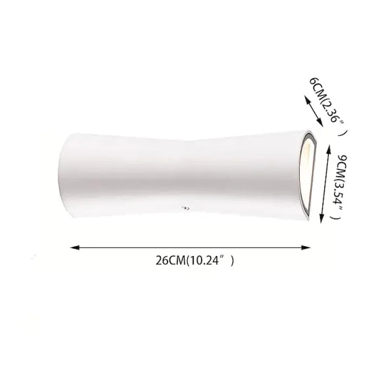 Laxor Minimalist Torch Metal Outdoor Wall Lamp Waterproof, Black/White - Lamp Copper