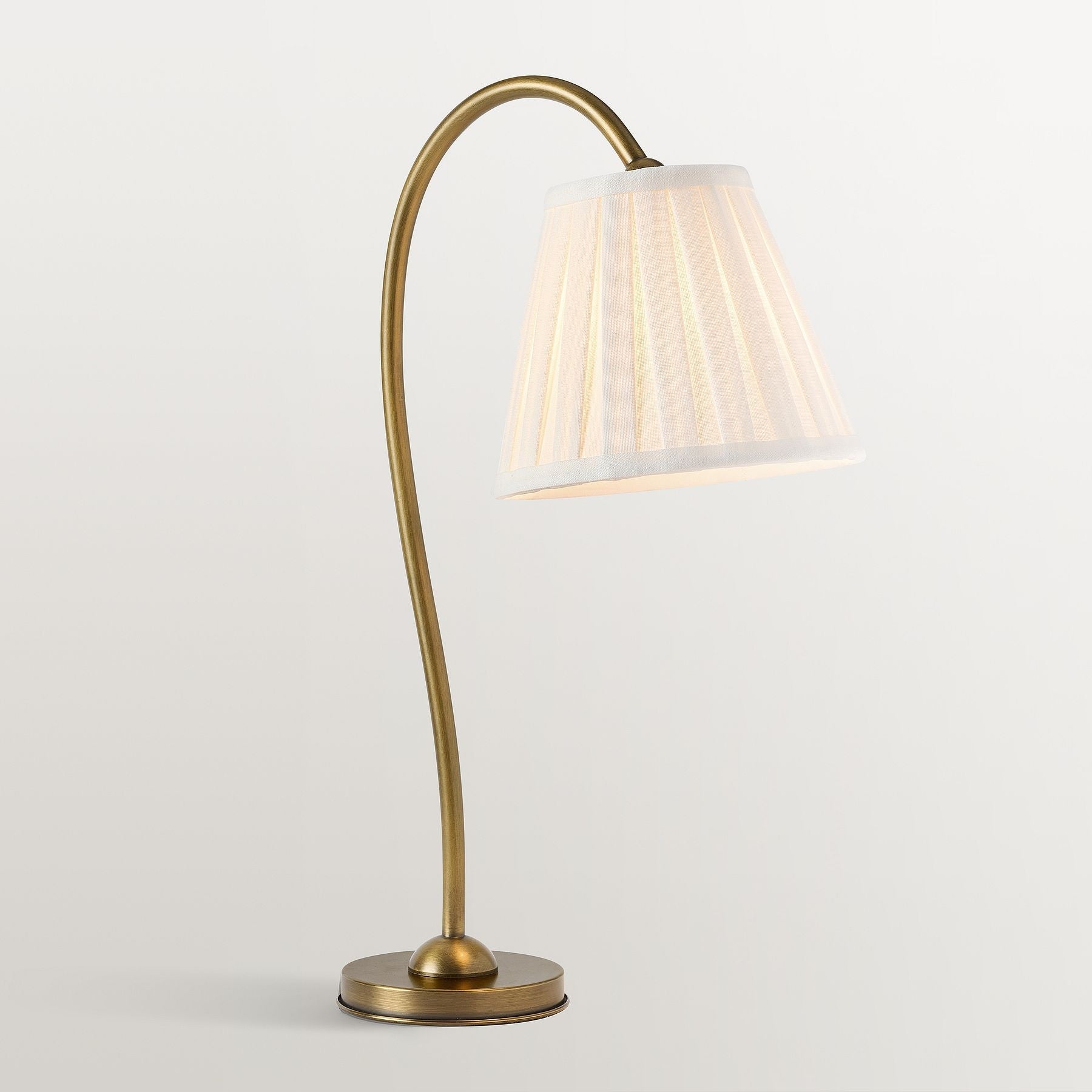 Grace Brass Linen Shade Table Lamp