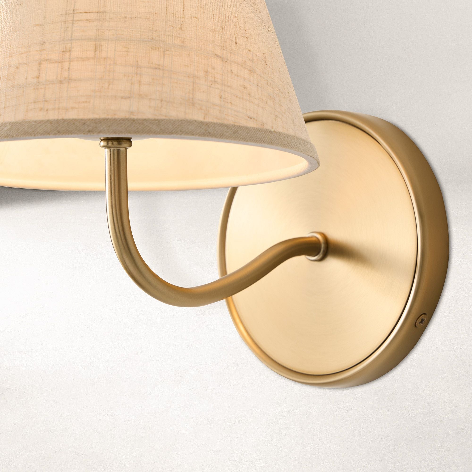 Lithe Wall Light with Linen Fabric Shade Hallway