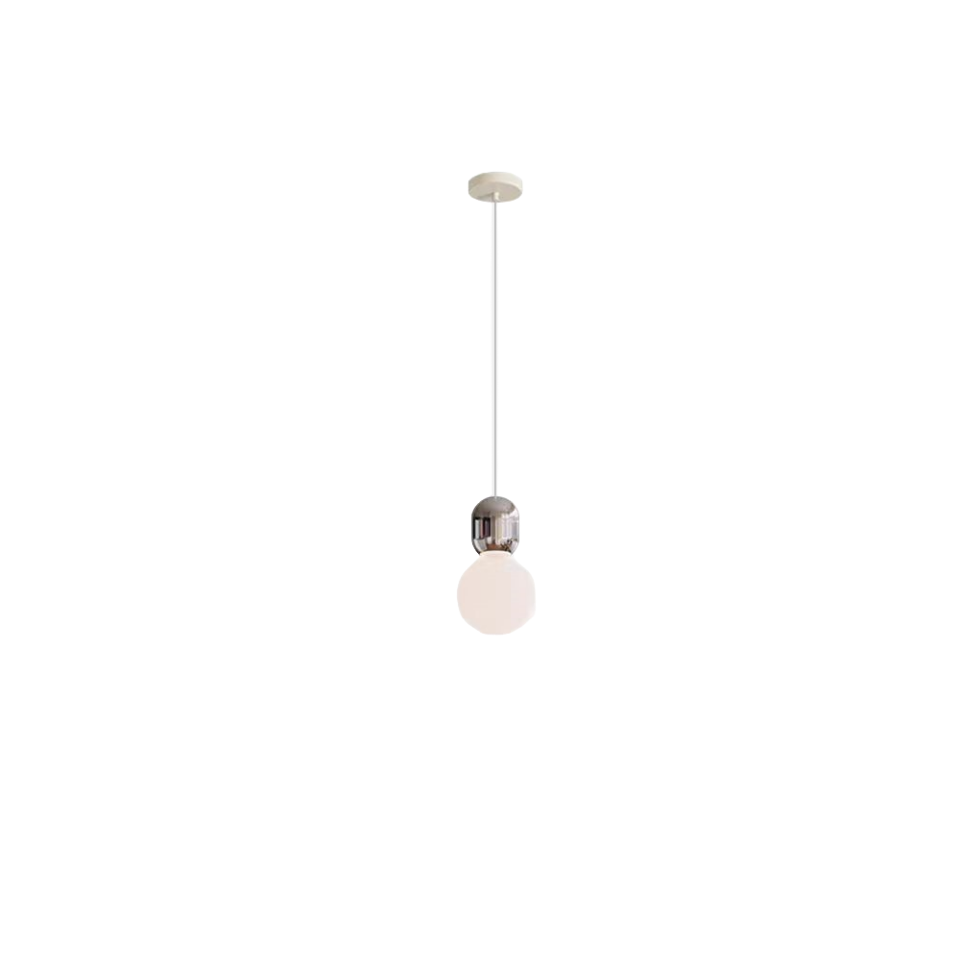 Valentina Modern Minimalist Glass/Metal Pendant Light Dining Room - Lamp Copper