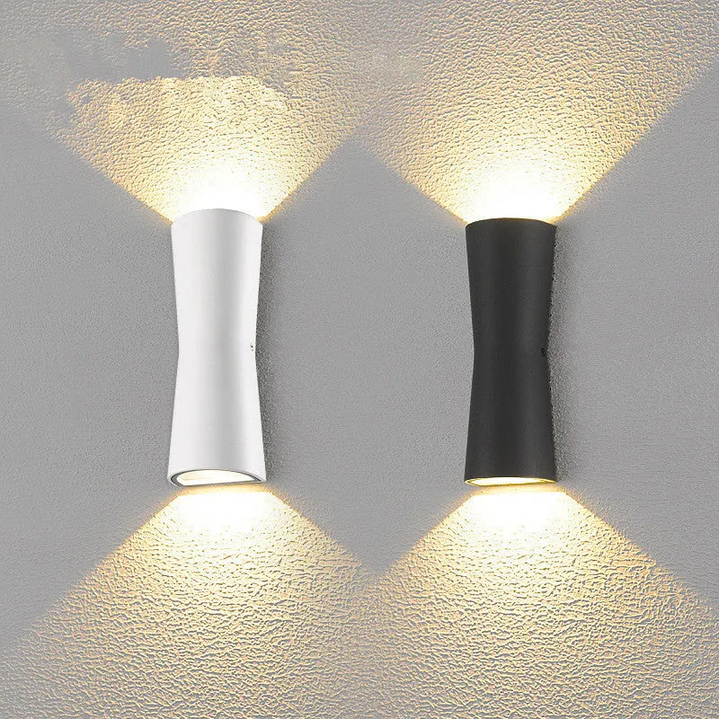 Laxor Minimalist Torch Metal Outdoor Wall Lamp Waterproof, Black/White - Lamp Copper