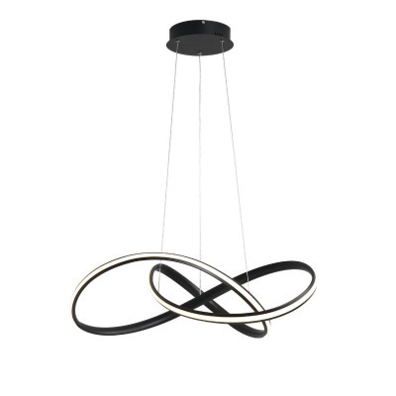 Arisha Pendant Light linear Modern, Acrylic/Metal, Black/White, Dining Room - Lamp Copper