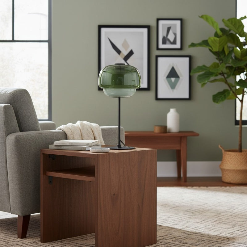 Orbit  Glass Table Lamp For Living Room
