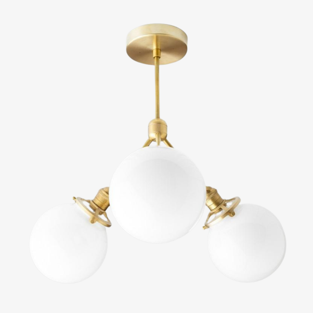 Pearl Globe Ceiling Light with Opal Shade