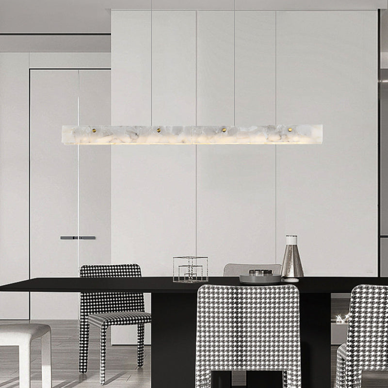 Arisha Modern LED Pendant Light White Marble Dining Room/Bar - Lamp Copper