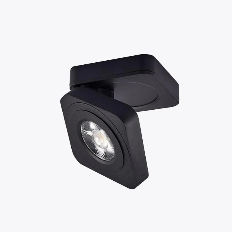 Arisha Modern Adjustable Square Ceiling Light Spotlight, Black/White - Lamp Copper