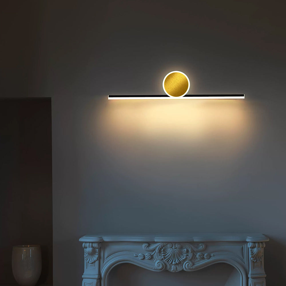 Arisha Modern Simple Circular Line Gold Acrylic Wall Lamp - Lamp Copper
