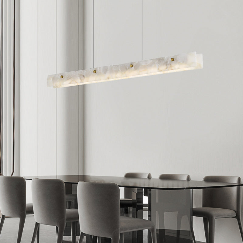 Arisha Modern LED Pendant Light White Marble Dining Room/Bar - Lamp Copper