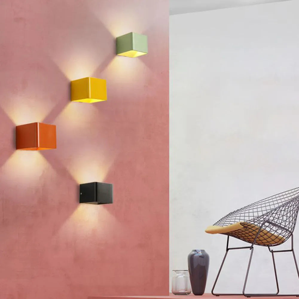 Aira Indoor Wall Lamp Square Colorful - Lamp Copper