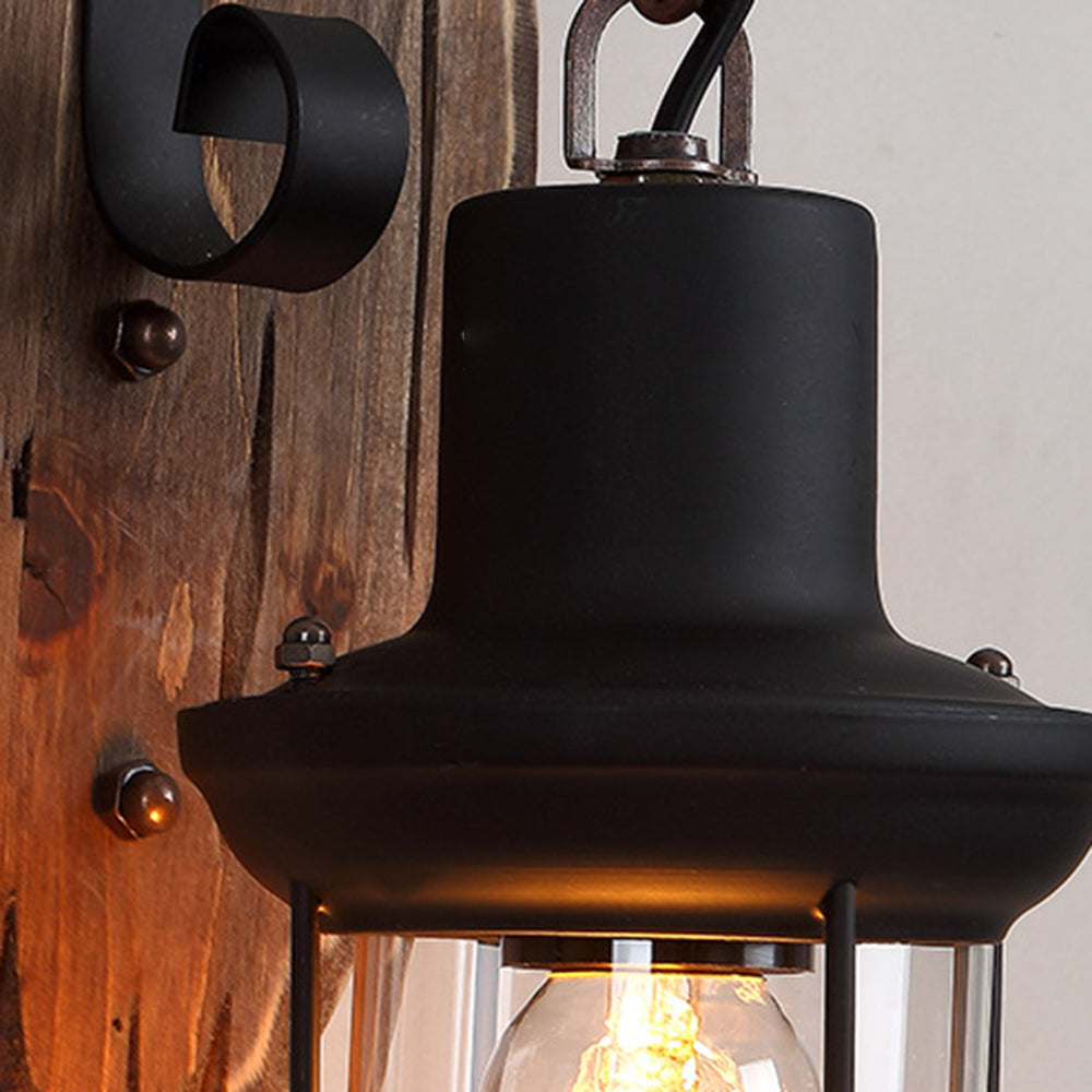 Epoch Wall Lamp Leaf Shape Vintage, Wood/Metal, Bedroom - Lamp Copper