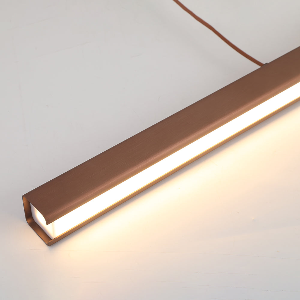 Thala Modern Linear Metal LED Pendant Light Black/Brown - Lamp Copper