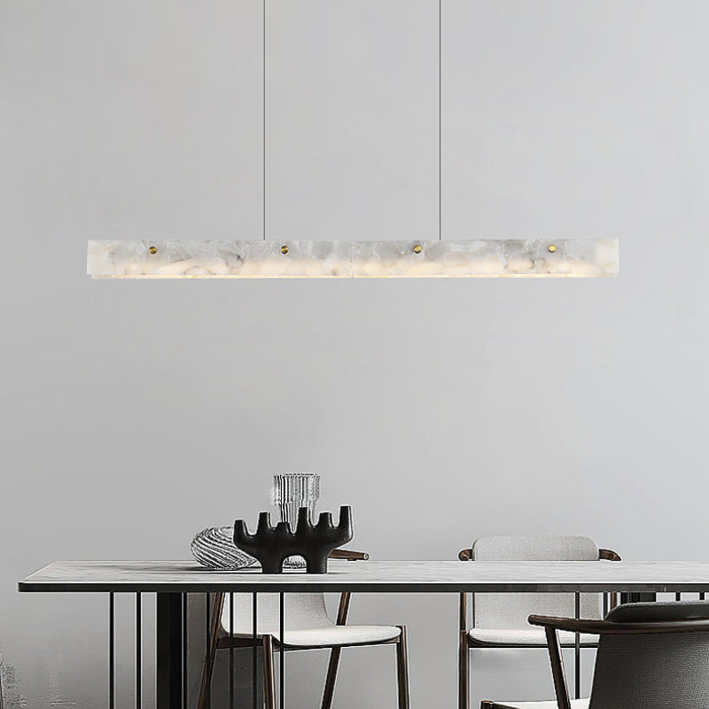 Arisha Modern LED Pendant Light White Marble Dining Room/Bar - Lamp Copper
