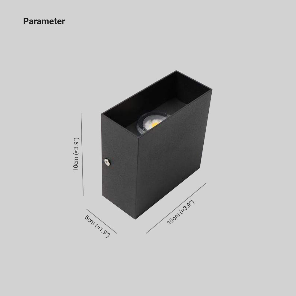 Nexu Modern Adjustable Square Outdoor Wall Lamp LED - Lamp Copper