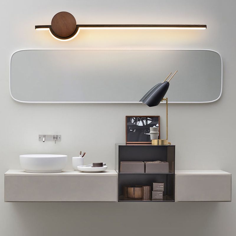 Arisha Nordic Linear Vanity Wall Lamp,Black/White/Gold,Bedroom - Lamp Copper
