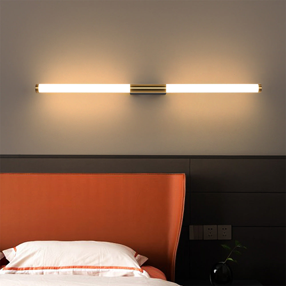 Arisha Modern Linear Cooper White Mirror Front Wall Lamp - Lamp Copper