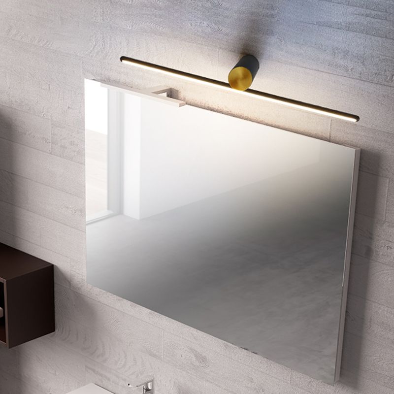 Arisha Modern Metal Linear Mirror Vanity Wall Lamp, Black/White - Lamp Copper