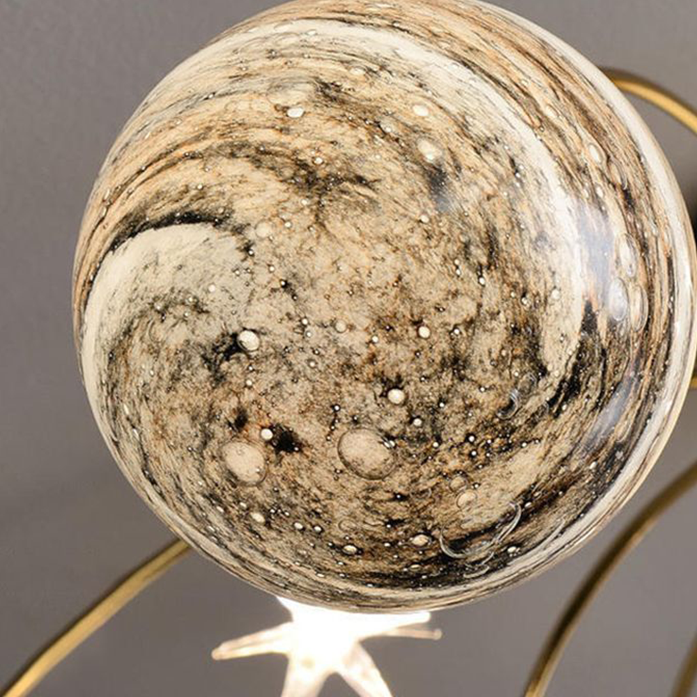 Aria Modern Planet Flush Mount Ceiling Light, Living Room - Lamp Copper