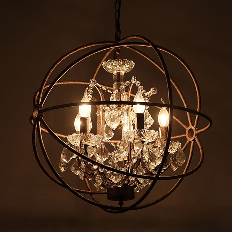 Kristy Rustic Vintage Candle Metal Pendant Light Black/Rust Bedroom - Lamp Copper