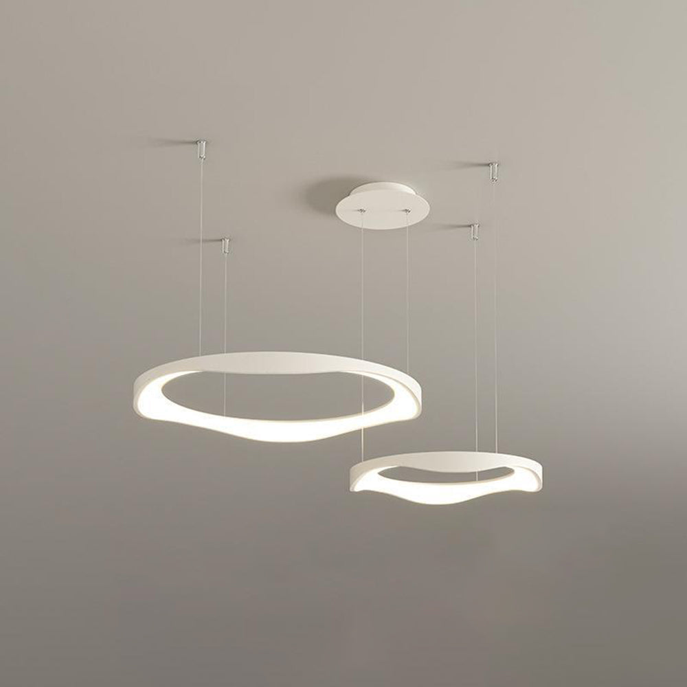 Arisha Pendant Light Rond Modern, Black/White, Dining Room - Lamp Copper